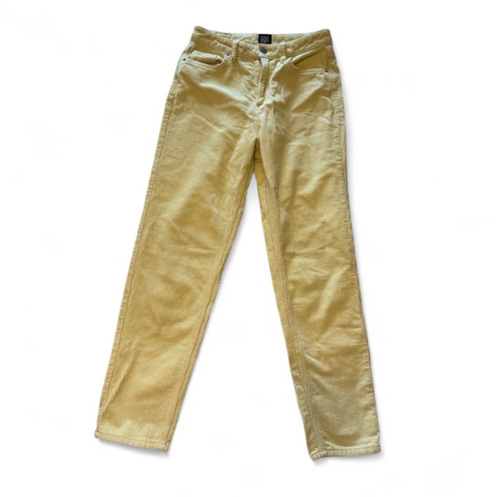 BDG Yellow Corduroy Straight Leg Mom Pant
